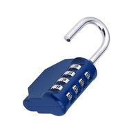 ZHEGE Lucchetto Armadietto Palestra, 4 Cifre Lucchetto Palestra per Armadietto Combinazione per Scuola, Recinzione, Cancello, Garage, Capannone (Blu)