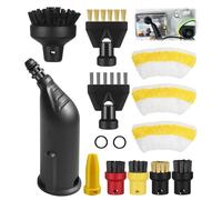 ZHEHNSA 14 pezzi per pulitore a vapore accessori Karcher SC1 SC3 SC5 SC4 SC2, set di pezzi di ricambio per ugello manuale, con ugello allungato, ugello curvo, spazzola rotonda, ugello a lancia