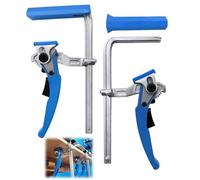 ZHEHNSA 2 pezzi morsetti da falegname - morsa da falegname con maniglia a leva, morsetto a sgancio rapido con capacità di 160 mm e profondità della gola di 60 mm, per guida, taglio, fissaggio preciso