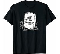 zhen xin cai I Did My Own Research Funny Retro T-Shirt T-Shirt Black L