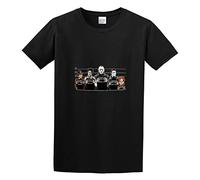 zhen xin cai The Usual Horror Suspects Halloween Funny Reunion Pattern Cute Super Soft T-Shirt Black L