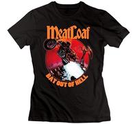 zhen xin cai Womens Classic Meat Loaf Bat out of Hell Tshirt T-Shirt Black S