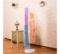 ZHENCHAO Espositore Porta Sciarpe in Metallo autoportante, Altezza 150 cm, Design a Spirale, Base Rotonda, salvaspazio, per Negozio di Abbigliamento, espositore Commerciale per la casa.