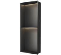 ZHENCHAO Nicchia Doccia incassata in Acciaio Inox con Illuminazione a LED, mensola portaoggetti Impermeabile per Bagno per Uno Spazio organizzato