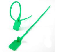 Zhengcheng (R) Sigilli di sicurezza in Plastica Sicurezza Etichette Numerate Pull Fascette Di Sigilli Anti-taccheggio (100PCS x Verde)