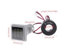 ZHENGCI Display a LED Voltmetro Voltmetro digitale Tester di Corrente Rivelatore di Corrente Quadrato 22mm Doppio Display Pannello Voltmetro Amperometro
