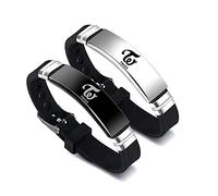 ZHENGGE Confezione da 2 braccialetti Kpop TWICE Merch, due volte ciondoli in silicone per regali, 7.99 inch, Acciaio inossidabile