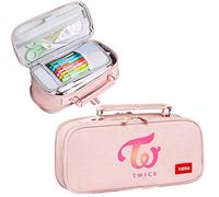 ZHENGGE Kpop Twice Merchandise - Astuccio di grande capacità per regali, Rosa, 24x11x6 cm, Astuccio per matite