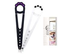 Zhenghebuy Fermo Porta per Cani,2 Pezzi Chiusura Porta Gatto,Cinghie Regolabili per Porte,Serratura Porta Staffa Alternative per Tenere Fuori il Cane