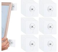 Zhenghebuy Ganci Autoadesivi per Quadri,30 Pezzi Chiodi Adesivi per Quadri Muro,Trasparenti Impermeabile Appendi Senza Chiodi per Orologio,Foto,Pittura