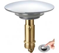 Zhenghebuy Ottone Tappo a Molla a Scatto,Tappo Universale per Vasca da Bagno,66mm Tappo Lavandino con Doppia Guarnizione per Lavabo,Cucina,Bagno