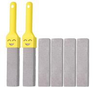 Zhenghebuy Pietra Pomice per WC,6 Pezzi Pietra Pomice Cleaning Block WC with 2 Handles,Replaceable Pomice per Toilette,Bagno,Cucina