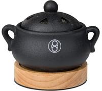 ZhengLong Bruciatore di incenso elettrico con timer, bruciatore di incenso in resina, bruciatore di Oud Bakhoor, bruciatore di incenso senza carbone, facile da usare.(Nero)