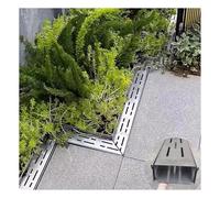 ZHENGQIAN Canalina Scarico Acqua piovana Esterno,griglia scolo Acqua piovana,canaletta di scolo in Cemento,calpestabile,System di Drenaggio A Trincea,Scarico Esterno(H5*W5CM/H1.96*W1.96IN)