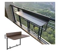 ZHENGQIAN Tavolino Pieghevole for Balcone,Regolabile In Altezza Tavolino Sospeso for Balcone,Per Terrazza, Giardino,Non richiede fori, non danneggia il muro(L60*w37cm/L23.6*W14.6IN)