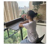 ZHENGQIAN Tavolino Pieghevole for Balcone,Regolabile in Altezza Tavolino sospeso,Tavolo da Balcone,risparmiare spazio,Si ripiega fino a raggiungere un ingombro di soli 9 cm(L100*w37cm/L39.4*W14.6IN)