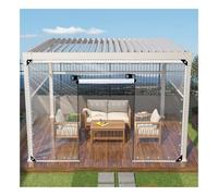 ZHENGQIAN Telone con Cerniera,Impermeabile e Trasparente con Cerniera Telone,Lo Spessore del Telo Multiuso è di 0.5mm, Telo Serra Trasparente,Antistrappo Antipioggia(H2.8xW3M/H9.19xW9.84ft)