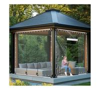 ZHENGQIAN Telone con Cerniera,Impermeabile e Trasparente con Cerniera Telone,Telone Impermeabile 680 g/m² in PVC,Telo di Protezione Pesante,per pergole, Giardini, Garage(H2.6xW2.5M/H8.53xW8.2ft)