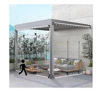 ZHENGQIAN Telone con Cerniera,Tarpaulin Trasparente for Il Balcone del Giardino,Telo Protettivo Multiuso,Telone in Plastica PVC da 0,5mm,Resistente alle intemperie(H3xW8M/H9.84xW26.25ft)