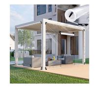 ZHENGQIAN Telone con Cerniera,Telo PVC Trasparente Impermeabile con Cerniera,Telone Impermeabile 700g/m² in PVC con Rinforzato Occhielli,per Carport,Pergola,Serre(H2.2xW7M/H7.22xW22.96ft)