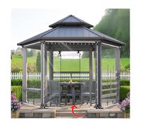 ZHENGQIAN Telone in PVC con Cerniera,Telone Impermeabile 700 g/m² in PVC con Rinforzato Occhielli,0.5mm Antistrappo Antipioggia Telone in PVC,per pergole,Giardini,Garage(H1xW2.5M/H3.28xW8.2ft)