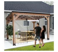 ZHENGQIAN Telone Trasparente con Cerniera,Antipioggia Telo in PVC con Occhiellato Rinforzati,Impermeabile telone for Esterno Multiuso,Resistente Pieghevole,Adattabile(H1xW5.5M/H3.28xW18.04ft)