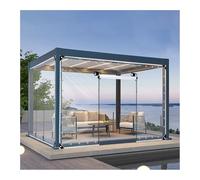 ZHENGQIAN Telone Trasparente in PVC con Cerniera,Telo in PVC Trasparente for Serra,Telone Protettivo Antistrappo Anti-UV,680g/m²,Resistente al Vento e agli Strappi(H2.2xW4.5M/H7.22xW14.76ft)