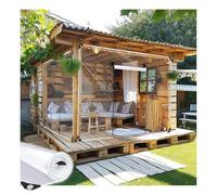 ZHENGQIAN Telone Trasparente in PVC con Cerniera,Telone Impermeabile 680 g/m² in PVC,Antistrappo,Telo in PVC Trasparente,Telo in PVC Trasparente for Veranda avvolgibile(H1xW3M/H3.28xW9.84ft)