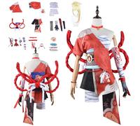 zhengzhouyuetu Naganohara Yoimiya Cosplay Costumi Genshin Impact Personaggio Fancy Dress Up Adulto Uniforma Outfits Set completo Halloween Carnevale Party
