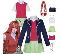 zhengzhouyuetu Nakano Itsuki Cosplay Costumi The Quintessential Quintuplets Personaggio Fancy Dress Up Adulto Uniforma Outfits Set completo Halloween Carnevale Party