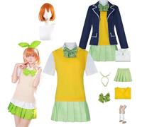 zhengzhouyuetu Nakano Yotsuba Cosplay Costumi The Quintessential Quintuplets Personaggio Fancy Dress Up Adulto Uniforma Outfits Set completo Halloween Carnevale Party