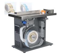 zhenmaster Applicatore Etichette Semiautomatico 90° con PLC Digitale, Alta Precisione ±0,5mm, 15-30 Pz/min, Macchina Etichettatrice per Imballaggi Cosmetici Elettronica, Tensione 110-220V
