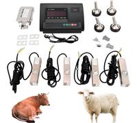 zhenmaster Bilancia Industriale Zootecnica con Celle 2T e Indicatore LED - Precisione 1/30000 - Acciaio Inox IP68 - Per Animali da Fattoria - Funzione Totale, Tara, Blocco Peso