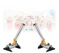 zhenmaster Cannone Coriandoli Durevole in Acciaio Inossidabile - Confezione da 2 - Lanciatore Elettrico Coriandoli Potente con Telecomando Senza Fili con Angolo Regolabile Pe Eventi Palco