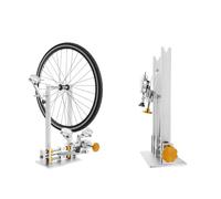 zhenmaster Centratura di Ruote da Bici Professionale, Utensile di Allineamento Ruota Regolabile per Mozzi da 55-200 Mm, con per Sbandamento Laterale/Radiale E Correzione del Disco Freno(Gold)