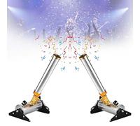 zhenmaster Confezione da 2 - Macchina Coriandoli Potente con Telecomando - Cannone Coriandoli Professionale 150W - Getti ad Alta Gittata - Angolo Regolabile Per Palco, Matrimoni, Feste
