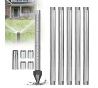 zhenmaster Kit per Pozzo con Punta in Sabbia, Kit per Pozzo con Punta in Acciaio Inox da 1-1/4", Crea Facilmente Un Pozzo Poco Profondo da 3 a 4,8 Metri, per La Casa Colonica Rurale(5+1)