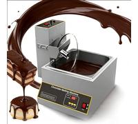 zhenmaster Macchina Colata E Tempera Cioccolato, Pentola Professionale per Temperare Cioccolato, Con Piatto Rotante Miscelatore 28,5 Cm, Riscaldatore Regolabile 35-55 Giri/Min & 0-95°c(C)