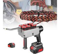 zhenmaster Passafili Elettrico per Muratori e Installatori, 25000/37500mAh, Supporta Curve a 90°, Infilacavo con Cavo da 15/30m(37500mah,30m-line)