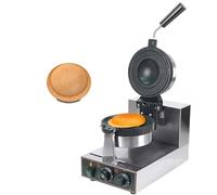 zhenmaster Pressa Hamburger Commerciale 1300W - Waffle Maker Professionale Antiaderente - Temperatura Regolabile 50-300°C con Timer - Macchina Ufo Burger in Acciaio(Single Head)