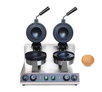 zhenmaster Pressa Hamburger Commerciale 1300W - Waffle Maker Professionale Antiaderente - Temperatura Regolabile 50-300°C con Timer - Macchina Ufo Burger in Acciaio(Double Head)