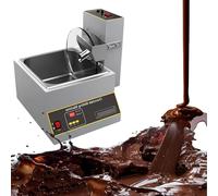 zhenmaster Riscaldatore Miscelatore Commerciale per Cioccolato, Pentola Scioglitrice in Acciaio Inox Con Piatto Rotante 28.5cm, Velocità Regolabile 35-55 Rpm, Riscaldatore 0-95°c per Formaggi(C)