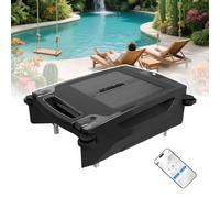 zhenmaster Robot Pulizia Piscina Solare con Controllo Via App - Skimmer Autonomo Senza Fili per Piscine di Acqua Salata e Clorata, 3.4L, Auto-Docking, IPX7