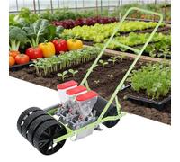 zhenmaster Seminatrice da Giardino di precisione, seminatrice Manuale per ortaggi. Lo spandiconcime a Spinta Manuale pianta in Modo efficiente Semi di Mais, Arachidi e ravanelli su 1-6 File.(3row)