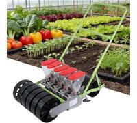 zhenmaster Seminatrice da Giardino di precisione, seminatrice Manuale per ortaggi. Lo spandiconcime a Spinta Manuale pianta in Modo efficiente Semi di Mais, Arachidi e ravanelli su 1-6 File.(5row)