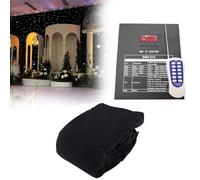 zhenmaster Sfondo a LED per DJ Party Wedding | Luci Bianche e Blu Controllo DMX | Velluto a Doppio Strato Ignifugo | Luci a LED con Effetti Pulse e Jump | Facile da Installare(White,3x4m)
