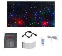 zhenmaster Sfondo LED Effetto Stelle per Matrimoni | Sipario Luci DMX con Effetti Pulsazione e Gradiente | Uso Interno Esterno | Velluto Nero Ignifugo | Facile da Montare(Multicolor,4x4m)