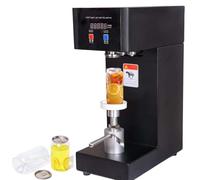 zhenmaster Sigillatrice Automatica 180W con Display LCD - Per Lattine Ø5,5cm - Design Robusto in Acciaio - Per Bar, Laboratori Artigianali, Tè e Succhi(Black)