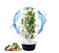 zhenmaster Sis-Tema Giardino idroponico Verticale con Torre 9 Strati, luci LED programmabili e Pompa, Coltivazione Indoor autoirrigante Senza Terra, ABS Alimentare Sicuro(36Holes+LED)