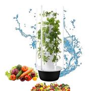 zhenmaster Sis-Tema idroponico a Torre con 5/7/9 Livelli, Pompa e luci LED, Kit orto Verticale Indoor autoirrigante per Crescere Fino a 36 Piante fresche, ABS B-PA-Free(20Holes+LED)